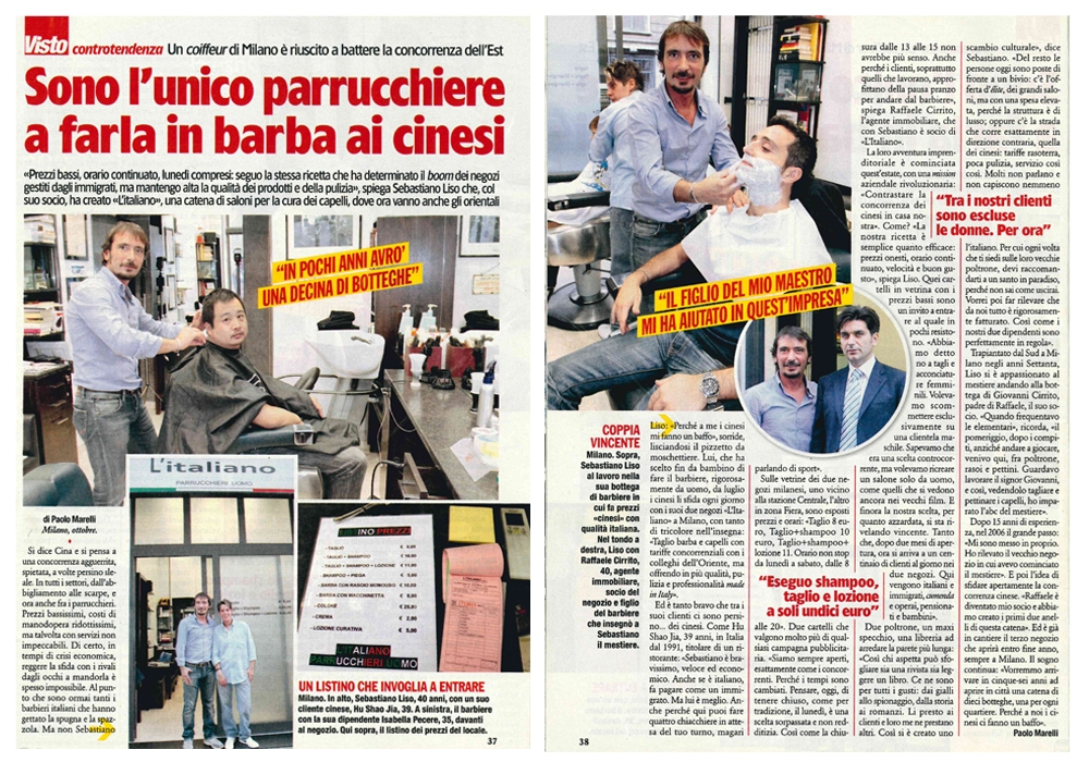  L'Italiano Parrucchieri Milano articolo su Visto